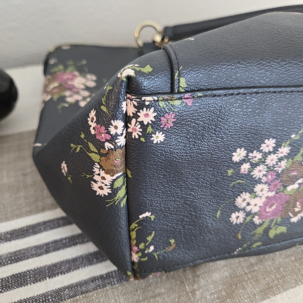 Coach Ava Tote F28965 Floral Bundle Print Midnight - Picture 11 of 15